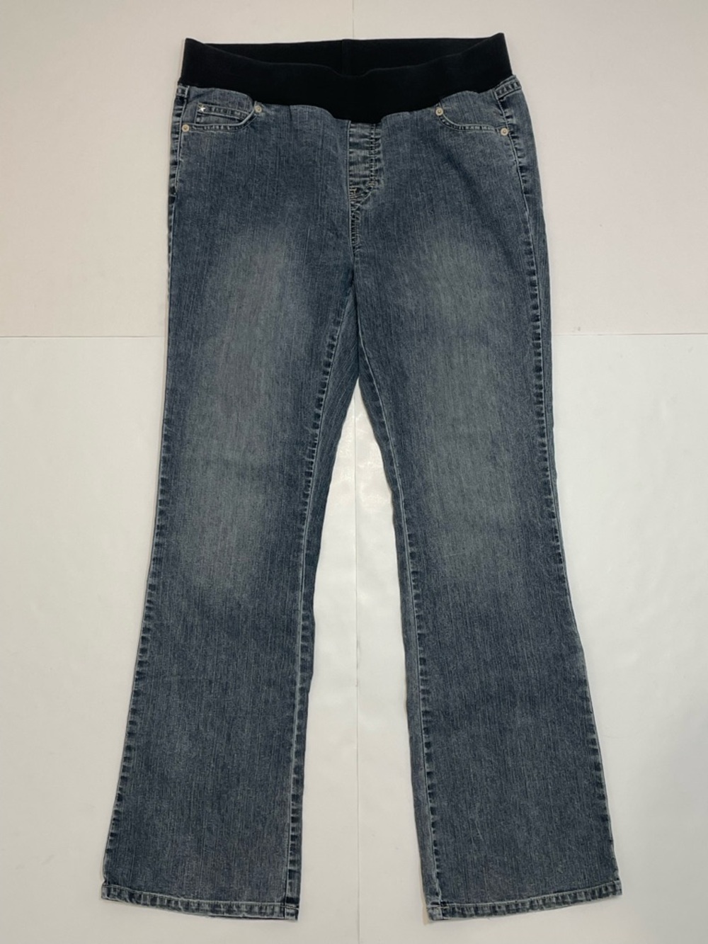 Oh Baby By Motherhood Comfort Waist Blue Denim Maternity Boot Cut Jeans Size M - Picture 2 of 12